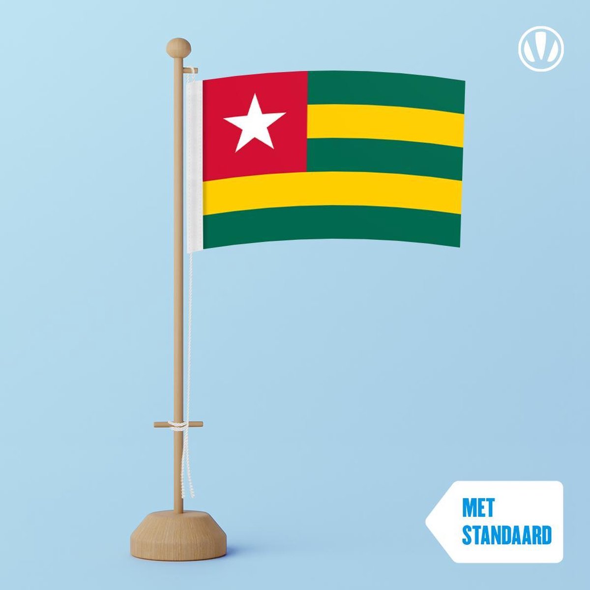 Tafelvlag Togo 10x15cm | met standaard